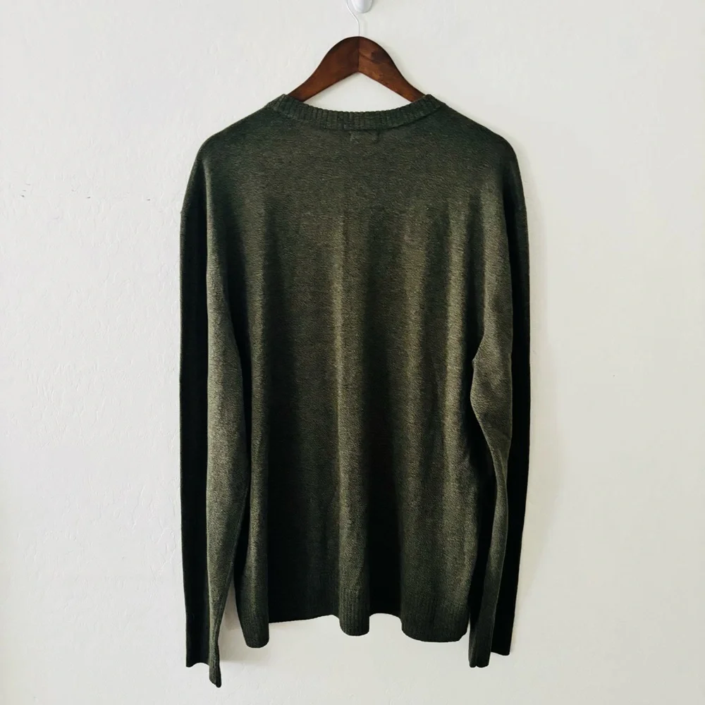 Smartwool Men’s Crewneck Sweater Size XXL Green Wool Blend‎ Lightweight Knit
